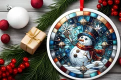 Round Christmas Ornament Sublimation|Clipart Product Image 1