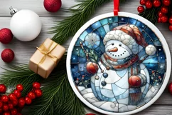 Round Christmas Ornament Sublimation|Clipart Product Image 1
