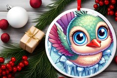 Round Christmas Ornament Sublimation|Clipart Product Image 1