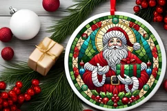 Round Christmas Ornament Sublimation|Clipart Product Image 1