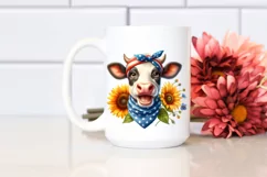 Cow Portrait with Housewife Bandana Product Image 2