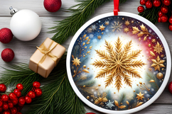 Round Christmass Ornament PNG Product Image 2