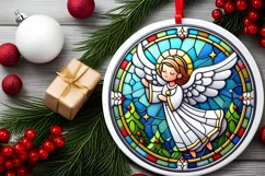 Round Christmas Ornament Sublimation|Clipart Product Image 1