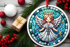 Round Christmas Ornament Sublimation|Clipart Product Image 1