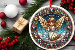 Round Christmas Ornament Sublimation|Clipart Product Image 1
