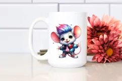 Vibrant Mouse with Cool Haircut PNG Product Image 2
