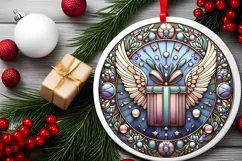 Round Christmas Ornament Sublimation|Clipart Product Image 1