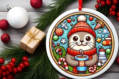 Round Christmas Ornament Sublimation|Clipart Product Image 2