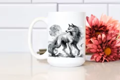 Simple Werewolf Watercolor Clipart PNG Product Image 2