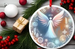 Round Christmas Ornament Sublimation|Clipart Product Image 1