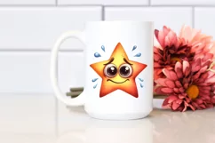 Simple Funny Star with Big Eyes, Transparent PNG Product Image 2