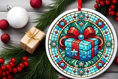 Round Christmass Ornament PNG Product Image 2