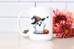 Funny Watercolor Halloween Ghost | Clipart Product Image 2