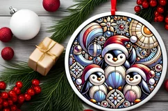 Round Christmas Ornament Sublimation|Clipart Product Image 1