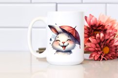 Washed Bunny Portrait Tongue Wind Clipart Product Image 2