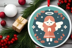 Round Christmas Ornament Sublimation|Clipart Product Image 1