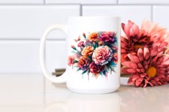 Watercolor Carnation Abstract | Sublimation | Clipart Product Image 2