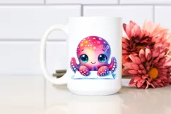 Colorful Baby Octopus, Invisible Paper | Sublimation | Product Image 2