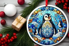 Round Christmas Ornament Sublimation|Clipart Product Image 1