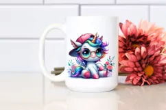Playing Baby Unicorn PNG Product Image 2