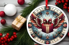 Round Christmas Ornament Sublimation|Clipart Product Image 1