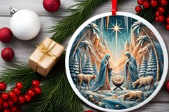 Round Christmas Ornament Sublimation|Clipart Product Image 1