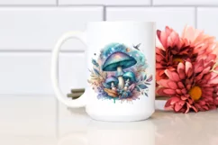 mushroom watercolor splash PNG Product Image 2