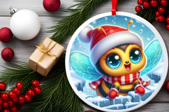 Round Christmass Ornament PNG Product Image 2