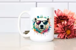 Quirky Colorful Polar Bear Sunglasses Splashes Product Image 2