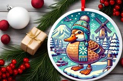 Round Christmas Ornament Sublimation|Clipart Product Image 2