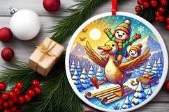 Round Christmas Ornament Sublimation|Clipart Product Image 2