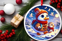 Round Christmas Ornament Sublimation|Clipart Product Image 2