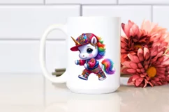 Colorful Baby Unicorn PNG Product Image 2
