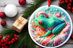 Round Christmas Ornament Sublimation|Clipart Product Image 2