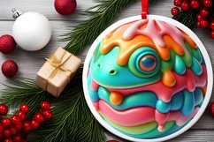 Round Christmas Ornament Sublimation|Clipart Product Image 2