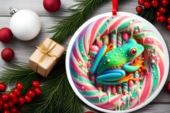Round Christmas Ornament Sublimation|Clipart Product Image 2