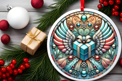 Round Christmass Ornament PNG Product Image 2