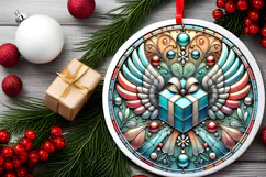 Round Christmass Ornament PNG Product Image 2