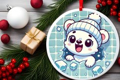 Round Christmas Ornament Sublimation|Clipart Product Image 2