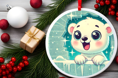 Round Christmass Ornament PNG Product Image 2