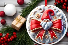 Round Christmas Ornament Sublimation|Clipart Product Image 1
