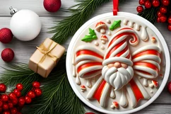 Round Christmas Ornament Sublimation|Clipart Product Image 1