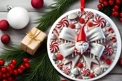 Round Christmas Ornament Sublimation|Clipart Product Image 1
