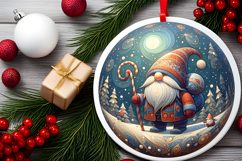 Round Christmass Ornament PNG Product Image 2
