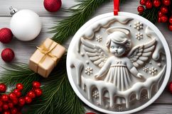 Round Christmass Ornament PNG Product Image 2