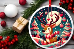 Round Christmas Ornament Sublimation|Clipart Product Image 2