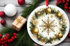 Round Christmas Ornament Sublimation|Clipart Product Image 2