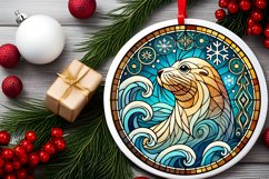 Round Christmas Ornament Sublimation|Clipart Product Image 2
