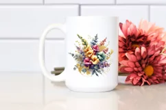 Colorful Bouquet with Snapdragon | Sublimation | Clipart Product Image 2