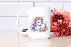 Baby Unicorn Pastel Watercolor Product Image 2